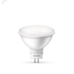 фото Лампа светодиодная LED MR16 5 Вт 400 Лм 4000 К GU5.3 К 220 В IP20 Ra 80-89 (класс 1В) LED spot PHILIPS (929001844687)