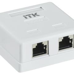 фото Настенная информационная розетка RJ45 кат. 5E FTP 2-порт (CS2-1C5EF-22)