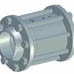 фото Затвор обратный DN150 PN40 L=415мм межфланцевый с КОФ из легированной стали (ЗО DN150 PN40 415 межф. с КОФ лег.ст.)