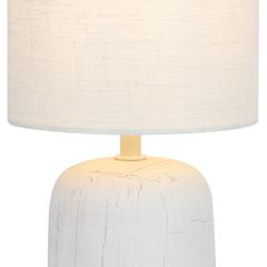 фото Настольная лампа Rivoli Ramona 7041-501 1 * Е14 40 Вт керамика белая с абажуром (Б0053451)
