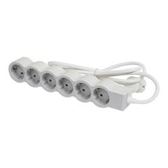 фото Удлинитель серии  Стандарт   6 x 2К+З с кабелем 3 м., цвет: бело-серый (694565)