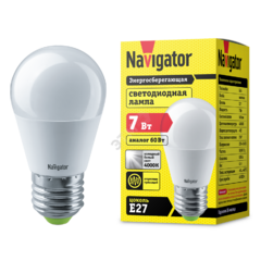 фото Лампа светодиодная LED 7вт E27 белый шар (94469 NLL-G45)