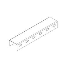 фото Профиль монтажный U-образный с боковой перфорацией 70х40х3000 (2,5 мм) (028309)