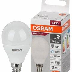 фото Лампа светодиодная LED 7 Вт E14 6500К 560Лм шарик 220 В (замена 60Вт) OSRAM (4058075579682)