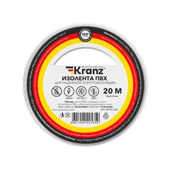 фото Изолента ПВХ KRANZ 0.13х15 мм, 20 м, белая 10шт (etmKR-09-2601)