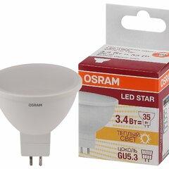 фото Лампа светодиодная LED 3,4Вт GU5.3,110°,STAR MR16 (замена 35Вт),теплый белый свет Osram (4058075129009)