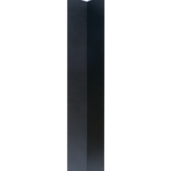 фото Светильник садово-парковый ландшафтный НТУ E27 без ламп корпус нерж. cталь поликарбонат черный столб квадрат 0.9м -40...+40°C IP44 JazzWay (5040717)