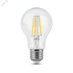 фото Лампа светодиодная LED 10 Вт 930 Лм 2700К теплая Е27 А60 Filament Gauss (102802110)