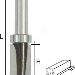 фото Фреза кромочная прямая с верхним подшипником, DxHxL = 16 х 20 х 60 мм (36678)
