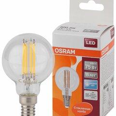 фото Лампа светодиодная LED 6Вт E14 CLP75 белый, Filament прозр.шар OSRAM (4058075218178)