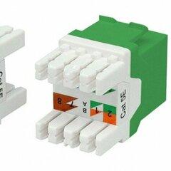 фото Вставка KJ8-8P8C-C5e-180-GN Keystone Jack RJ-45(8P8C) категория 5e зеленая (KJ8-8P8C-C5e-180-GN)