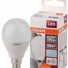 фото Лампа светодиодная LED 8Вт E14 CLP75 белый, матов.шар OSRAM (4058075210837)