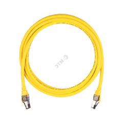 фото Шнур S/FTP 4 пары, Кат.8, 2хRJ45/8P8C, T568B, 7х0,195мм, LSZH, желтый, 5 м (NMC-PC4SI55B-050-C-YL)