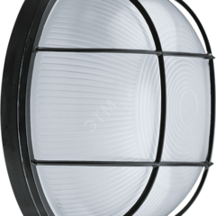 фото Светильник НПП-100w термостойкий круглый с решеткой IP54 черный (94809 NBL-R2)