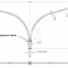 фото Кронштейн К2К-1.0-1.5-0.075-0.048-(15-180) горячеоцинкованный разборный (В00003706)