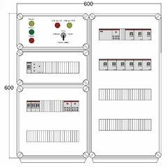 фото Щит управления электрообогревом DEVIBOX HR 9x2800 D316 (в комплекте с терморегулятором и датчиком температуры) (DBR091)