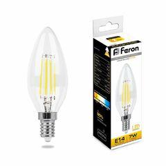 фото Лампа светодиодная LED 7вт Е14 теплый свеча FILAMENT (LB-66)