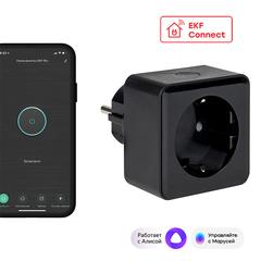 фото Умная розетка EKF Сonnect PRO Wi-Fi черная (RCS-2-WF)