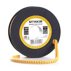 фото Кабель-маркер L для провода сеч.4мм, желтый (500шт в упак) Stekker (CBMR40-L)