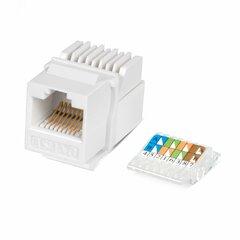 фото Вставка Keystone Jack RJ-45(8P8C), категория 5e, без инструмента Toolless, белая (KJ-RJ45-Cat.5e-Toolless)