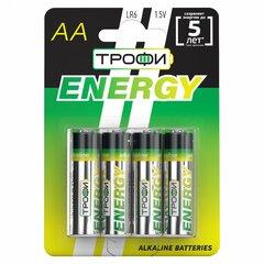 фото Элемент питания Трофи LR6-4BL ENERGY Alkaline (40/720/17280) (Б0017046)