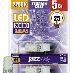 фото Лампы светодиодные, LED 5w G9 320Лм теплый свет, 320Lm 175-240V блистер, 2 шт. Jazzway (1036667B)
