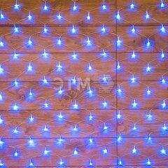 фото Гирлянда домашняя Сеть 1,5х1,5м, прозрачный ПВХ, 150 LED Синие (215-123)