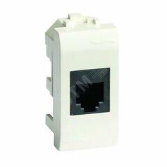 фото Розетка компьютерная RJ45 категория 6 экран Brava слоновая кость 1 модуль (75668S)