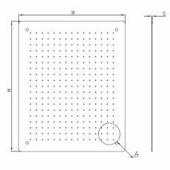 фото Панель монтажная перфорированная 250х250 для шкафов EMW высота/ширина 300 и 300 (EMW-MP-300.300)
