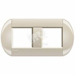 фото LivingLight Рамка овальная 2 поста Кремовый (LNB4802M2CL)