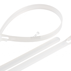 фото Стяжка нейлоновая открывающаяся, 400х8,0мм, белая, 100шт (NMC-CTN400-80-RL-WT-100)