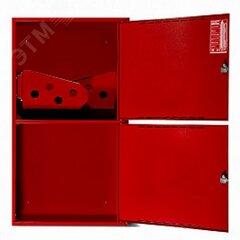 фото Шкаф пожарный навесной закрытый ПРЕСТИЖ 700х1280х300 красный с двумя кассетами (ПРЕСТИЖ-03-НЗК-2ПК (верх))
