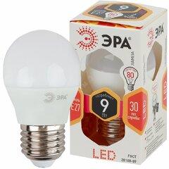 фото Лампа светодиодная LED P45-9W-827-E27 (диод, шар, 9Вт, тепл, E27 (10/100/3600) ЭРА (Б0029043)