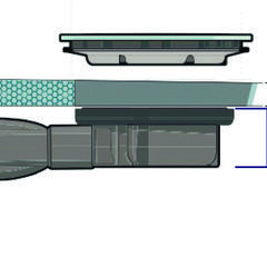 фото Трап с гидроизоляционным полотном и уплотнением из полистирола с нержавеющей решеткой 115 х 115 мм сифон Slim (30722011)