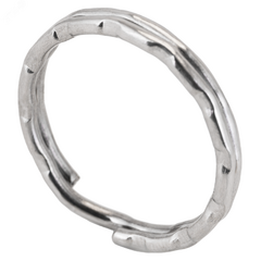 фото Кольцо для ключей из никелированной стали среднее фигурное d=24мм, Аллюр (3104)