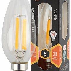фото Лампа светодиодная филаментная F-LED B35-5W-827-E14 (филамент, свеча, 5Вт, тепл, E14 (10/100/5000) ЭРА (Б0043435)