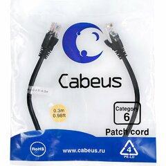 фото Патч-корд PC-UTP-RJ45-Cat.6-0.3m-BK U/UTP, категория 6, 2xRJ45/8p8c, неэкранированный, черный, PVC, 0.3м (PC-UTP-RJ45-Cat.6-0.3m-BK)