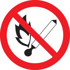 фото Знак Ф180мм Запрещается пользоваться открытым огнем (YPC40-ZPKUR-1-010)