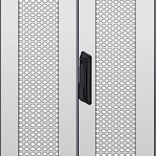 фото Дверь перфорированная двустворчатая для шкафа LINEA N 28U 600мм серая (LN35-28U6X-D2P)