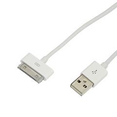 фото Кабель USB для iPhone 4, 4S 30 pin Кабель 1 м белый (etm18-1123)
