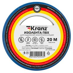 фото Изолента ПВХ KRANZ 0.13х15 мм, 20 м, синяя 10шт (etmKR-09-2605)