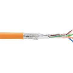 фото Кабель SF/UTP 4 пары, Кат.5e, одножильный, медный, 0,511мм, внутренний, LSZH, оранжевый, 305м (NKL 9300C-OR)