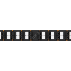 фото Панель 19'', 1U, 24 угловых порта, Кат.5e, RJ45/8P8C, неэкран., черная (NMC-RP24UD2-AN-1U-BK)