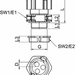 фото Ввод кабельный разборный (V-TEC TB25 3x7)