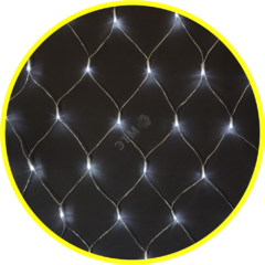 фото Гирлянда новогодняя светодиодная NGF-N01-156CW-12-1.5x1.5m-230-TR-IP20 (61847 NGF-N01)
