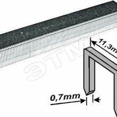 фото Скоба для степлера узкая прямоугольная (тип 53) 4мм (1000шт) (31304)