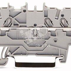 фото Клемма 3-проводная проходная 0.14-1(1.5)мм.кв серая (2000-1301)