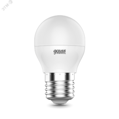 фото Лампа светодиодная LED 6 Вт 420 Лм 3000К теплая Е27 Шар Elementary Gauss (53216)