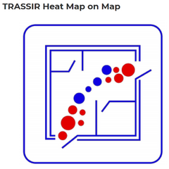 фото Мультикамерная карта движения людей, работающая на основе нейросетевого детектора людей (TRASSIR Heat Map on Map)