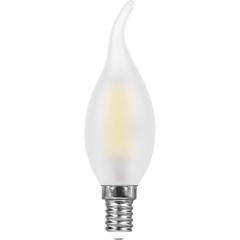 фото Лампа светодиодная LED 9вт Е14 белый матовая свеча на ветру FILAMENT (LB-74)